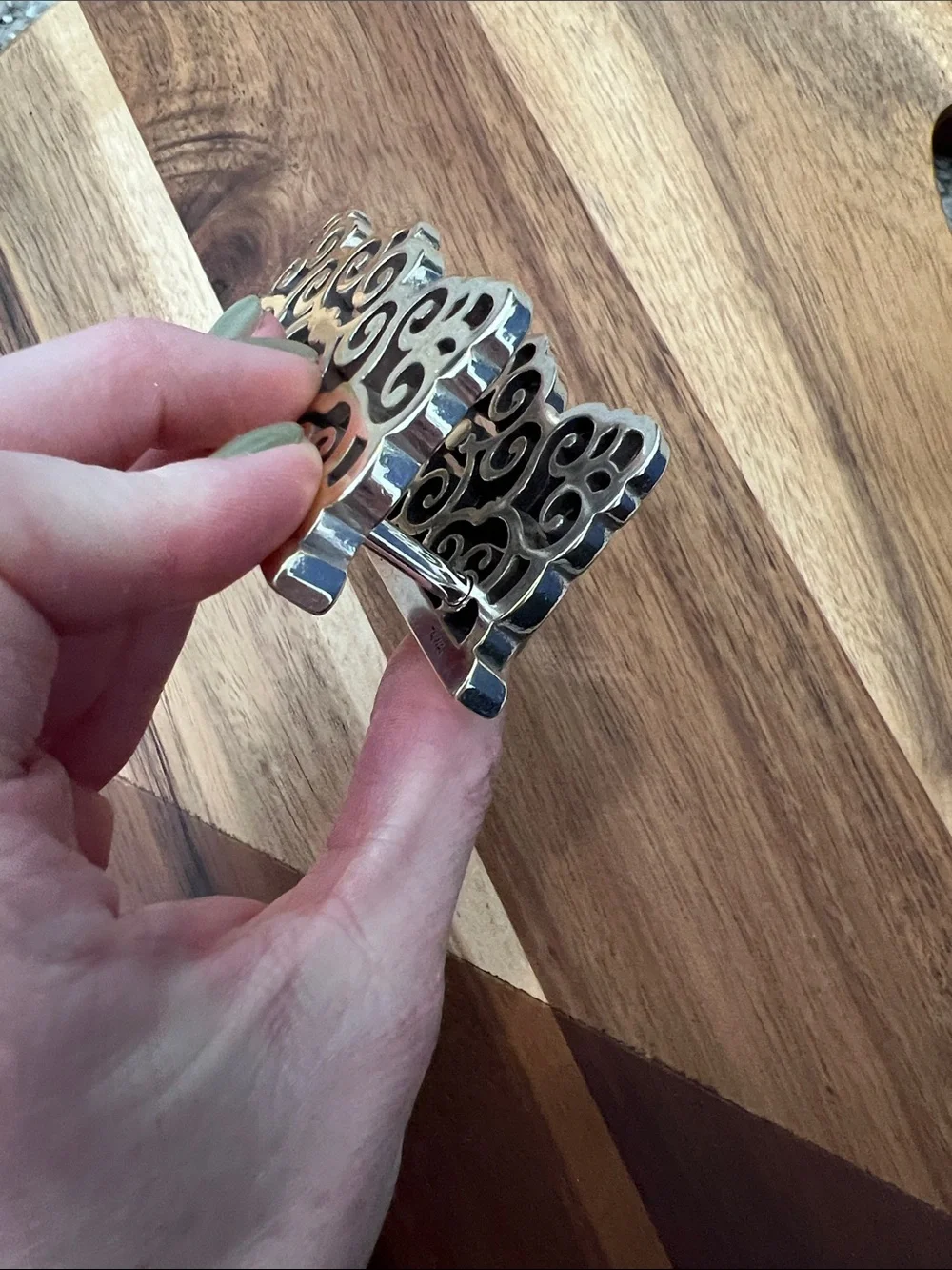 Silver Filigree business card holder from Brighton